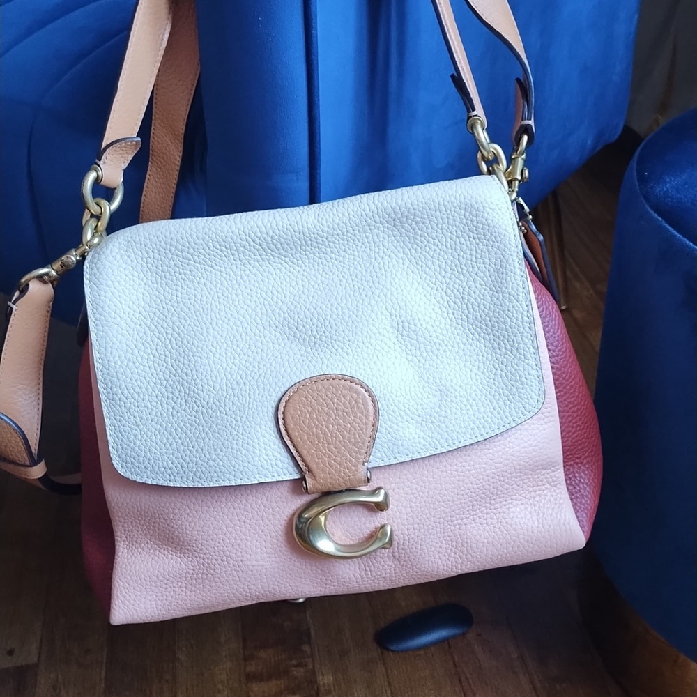 Coach Tricolor Leather Shoulder Bag